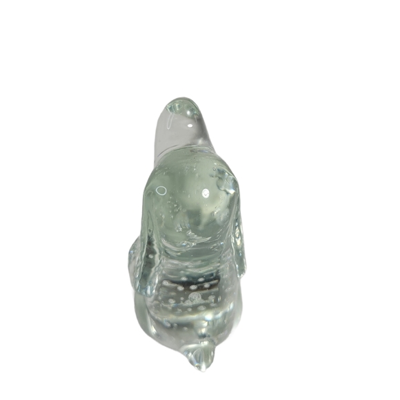 Blown glass hound dog paperweight - Picture 5 of 8